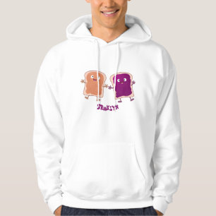 Cute peanut butter and jelly sandwich cartoon hoodie