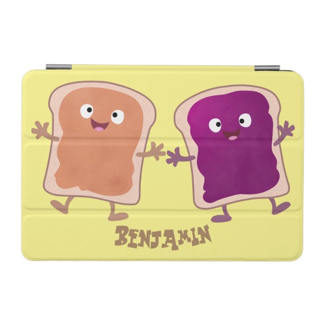 Cute peanut butter and jelly sandwich cartoon iPad mini cover (Horizontal)