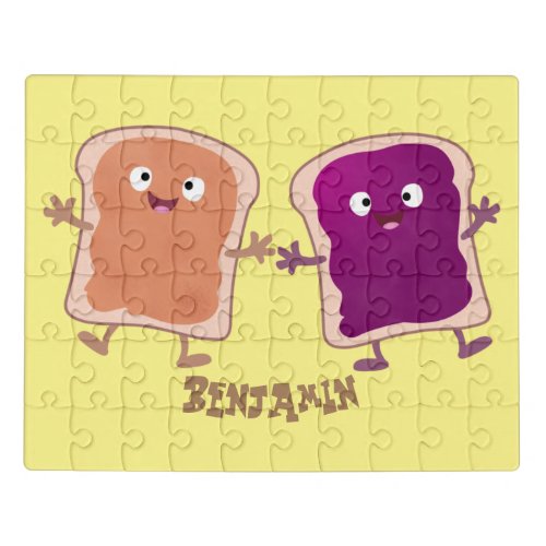 Cute peanut butter and jelly sandwich cartoon  jigsaw puzzle
