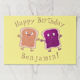 Cute peanut butter and jelly sandwich cartoon paper pad