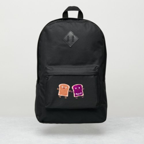 Cute peanut butter and jelly sandwich cartoon port authority backpack