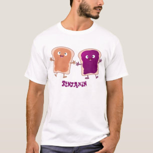 Cute peanut butter and jelly sandwich cartoon T-Shirt