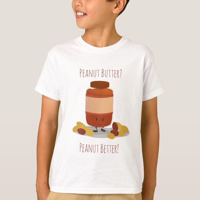 Cute Peanut Butter Jar | Kids T-shirt (Front)