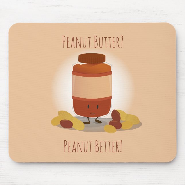 Cute Peanut Butter Jar | Mousepad (Front)