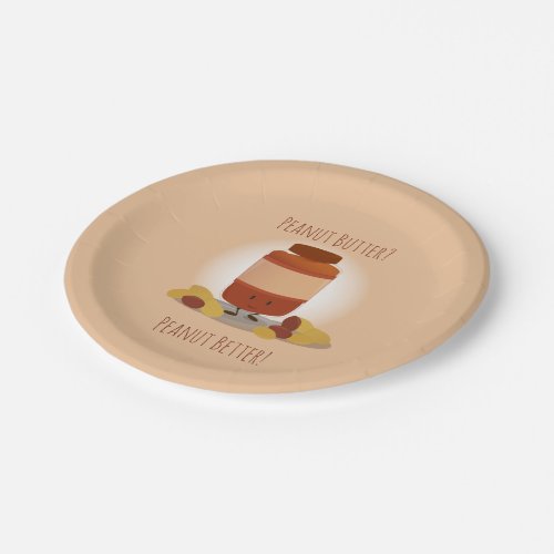 Cute Peanut Butter Jar  Paper Plate