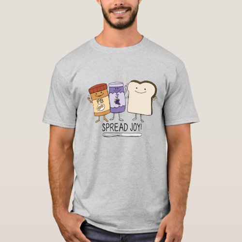 Cute Peanut Butter  Jelly  Bread Spread Joy T_Shirt