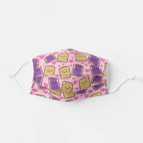 Cute Peanut Butter  Jelly Kawaii PBJ Kids Print Adult Cloth Face Mask