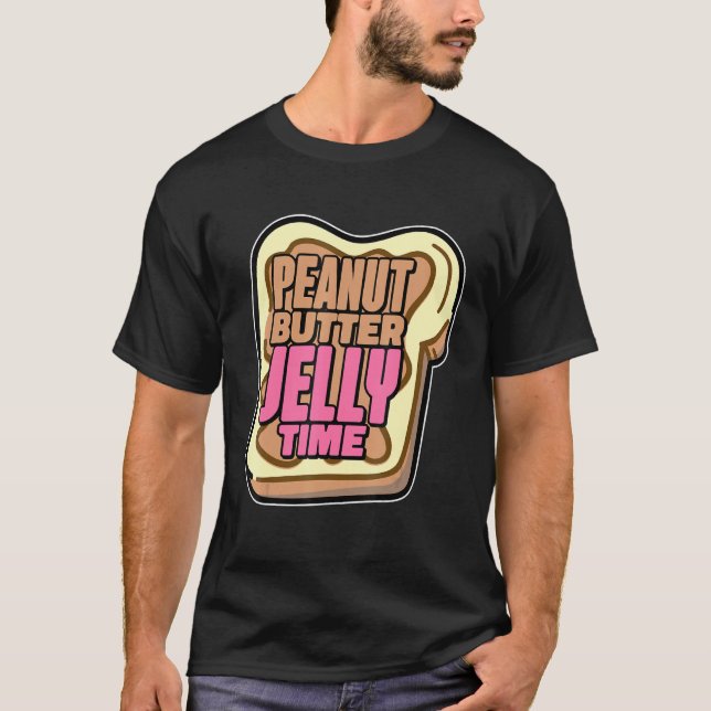 Cute Peanut Butter Jelly Time Pbj Food Men T-Shirt (Front)