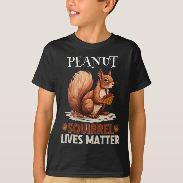 Cute Peanut Squirrel Lives Wild Animal Men Women K T-Shirt (Front)