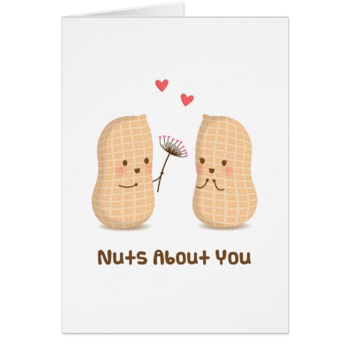 Cute Peanuts Nuts About You Love Puns Humor