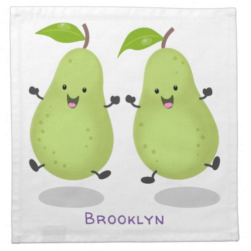 Cute pear pair cartoon illustration cloth napkin