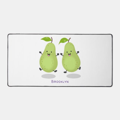 Cute pear pair cartoon illustration desk mat