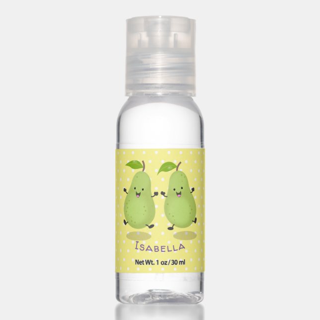 Cute pear pair cartoon illustration hand sanitizer (Front)