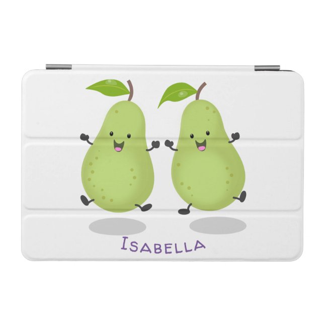 Cute pear pair cartoon illustration iPad mini cover (Horizontal)