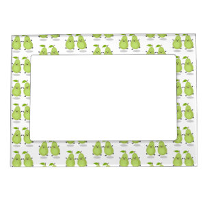 Cute pear pair cartoon illustration magnetic frame