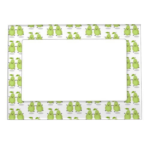 Cute pear pair cartoon illustration magnetic frame