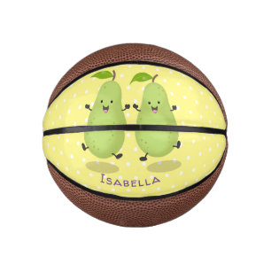 Cute pear pair cartoon illustration mini basketball