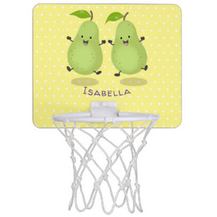 Cute pear pair cartoon illustration mini basketball hoop