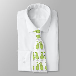 Cute pear pair cartoon illustration neck tie