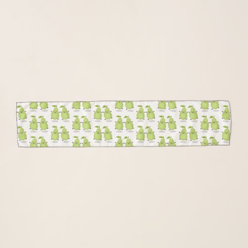 Cute pear pair cartoon illustration scarf