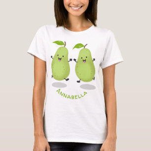 Cute pear pair cartoon illustration T-Shirt