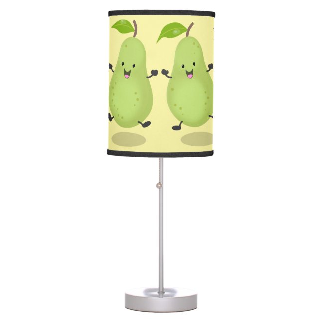 Cute pear pair cartoon illustration table lamp (Front)