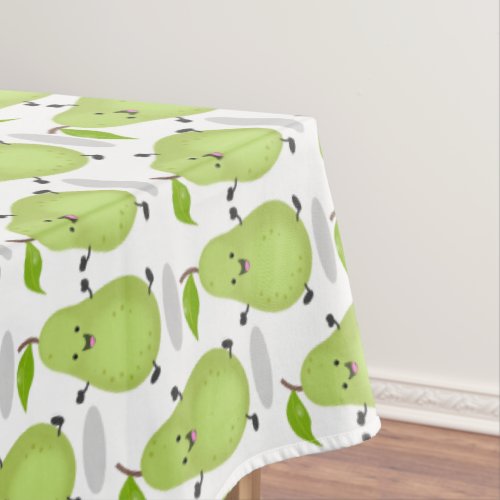 Cute pear pair cartoon illustration tablecloth