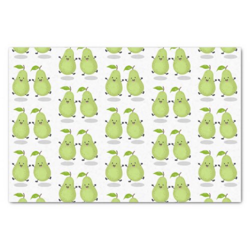 Cute pear pair cartoon illustration tissue paper