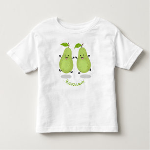 Cute pear pair cartoon illustration toddler t-shirt