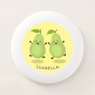 Cute pear pair cartoon illustration Wham-O frisbee