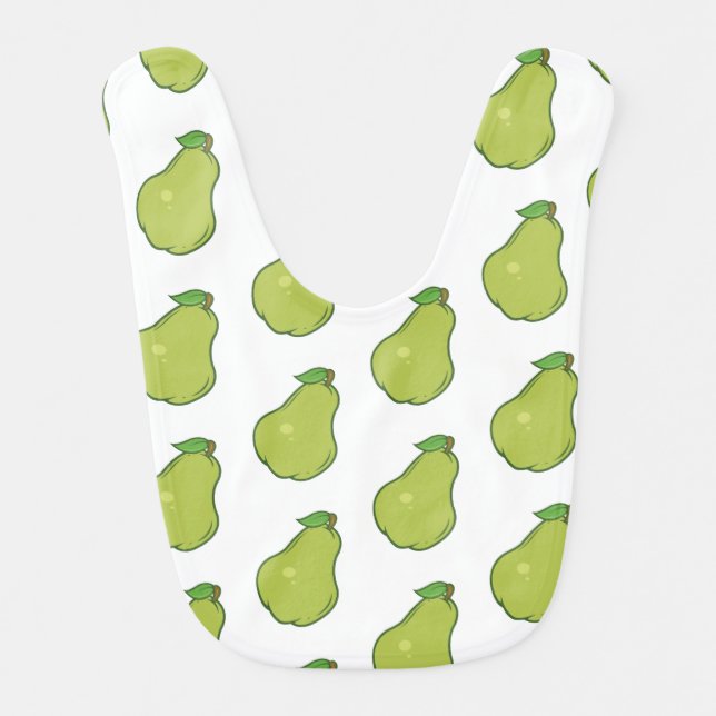 Cute Pear Pattern Baby Bib (Front)