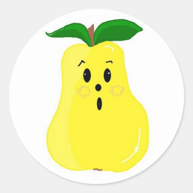 Cute Pear Sticker (Front)