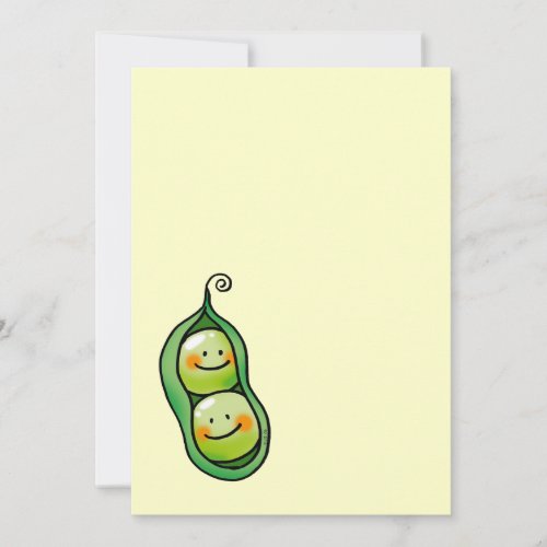 Two peas in a pod, twins baby shower invite