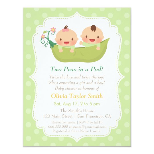 Peas In A Pod Baby Shower Invitations 9