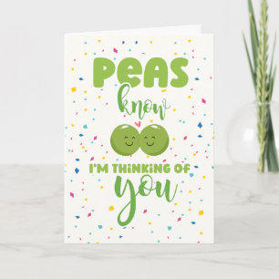 Cute Peas Know I'm Thinking Of You Pun Card