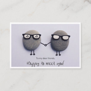 Cute Pebble Friends Greeting Card