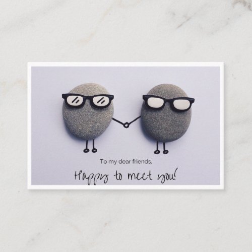 Cute Pebble Friends Greeting Card