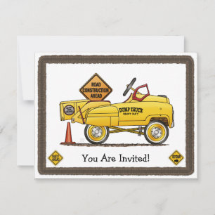 Cute Peddle Truck Peddle Car Invitation
