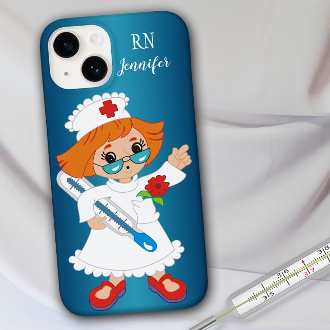 Cute Pediatric Nurse Cartoon Phone Case (Creator Uploaded)