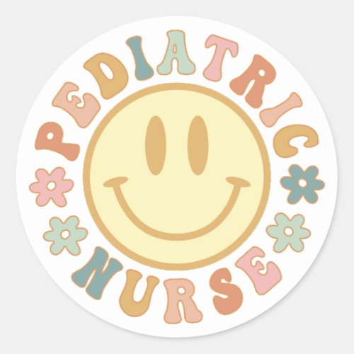 Cute Pediatric Nurse Gift  Peds Nursing Classic Round Sticker