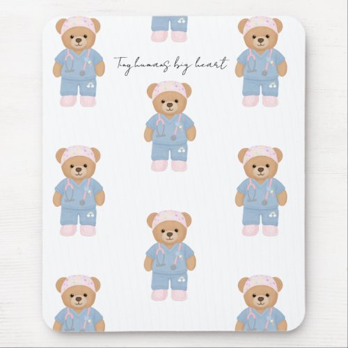 Cute Pediatric Nurse Mouse Pad