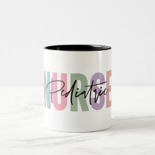 Cute Pediatric Nurse Two-Tone Coffee Mug