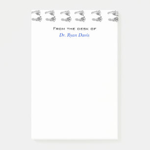 Cute Pediatrician Baby Foot Prints. Post-it Notes