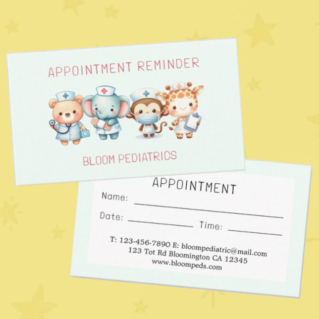 Cute Pediatrician Doctor Appointment Reminder  (Creator Uploaded)
