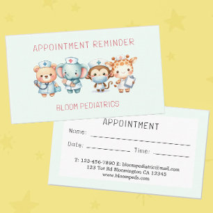 Cute Pediatrician Doctor Appointment Reminder  Card