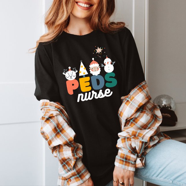 Cute Peds Nurse Christmas For NICU PICU nurses  T-Shirt (Creator Uploaded)