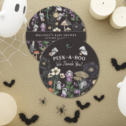 Cute Peek_a_Boo Halloween Baby Shower Favors Favor Tags