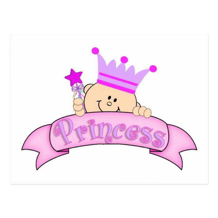 Cute Peeking Baby Princess Post Card
