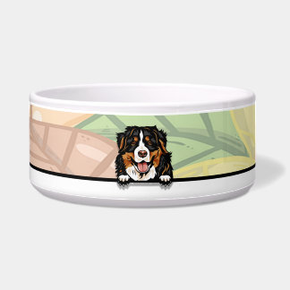 Cute Peeking Bernese, food or drink Bowl