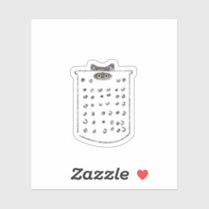 Cute Peeking Black Cat in Boba Tea Cup Sticker